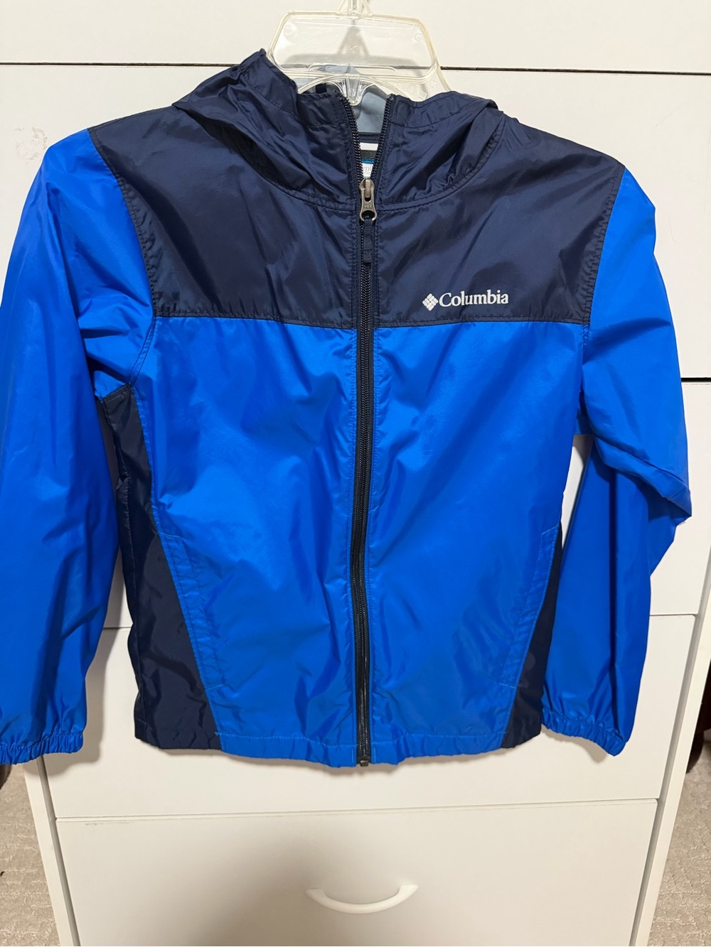 Columbia Kids Blue and Navy Hooded Swim Rashguard